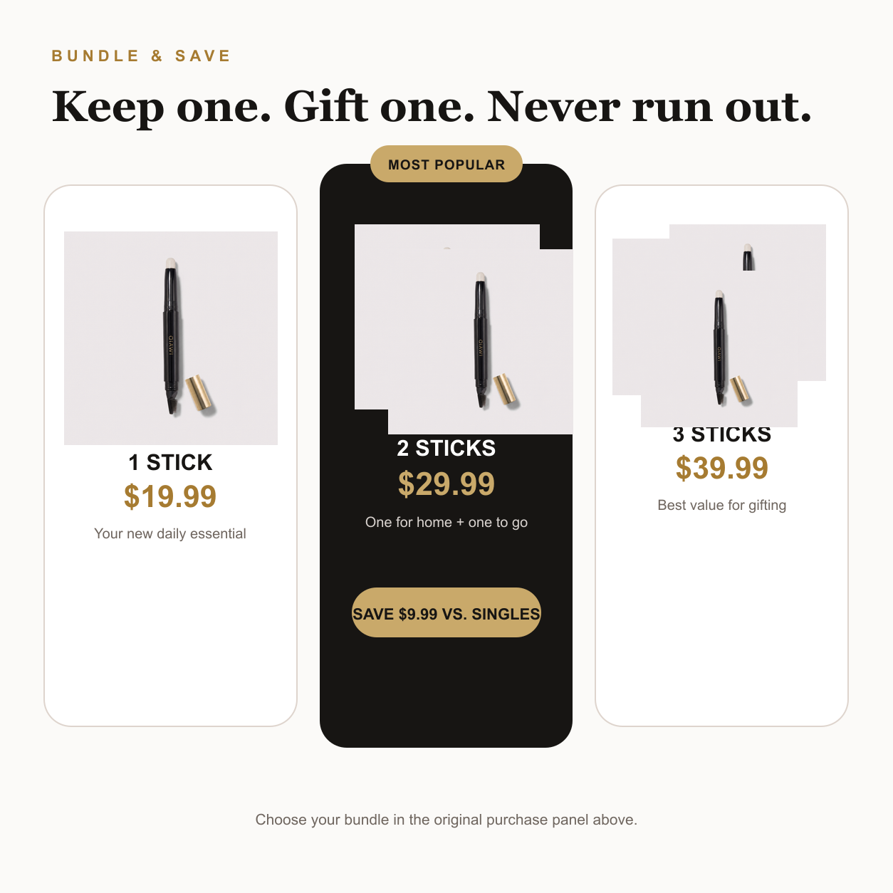 QIAWI brow lifting stick bundle and savings options