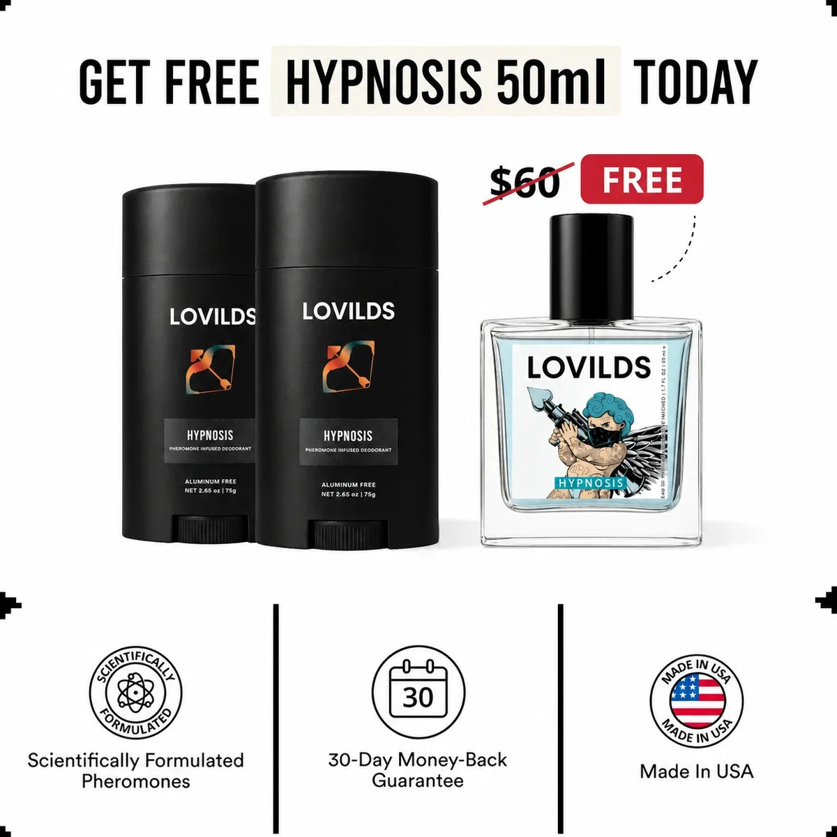 LOVILDS Hypnosis three deodorant bundle with free 50 mL cologne