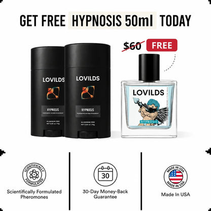 LOVILDS Hypnosis three deodorant bundle with free 50 mL cologne