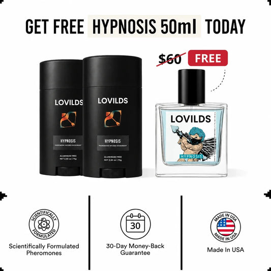 LOVILDS Hypnosis three deodorant bundle with free 50 mL cologne