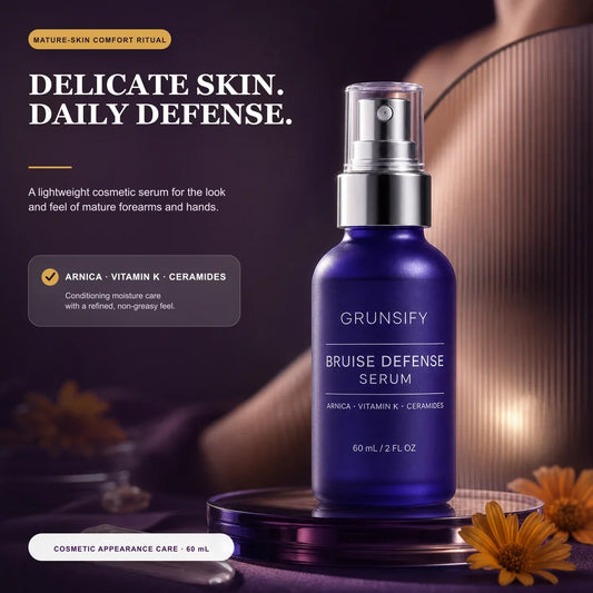 GRUNSIFY Bruise Defense Serum premium mature-skin care display