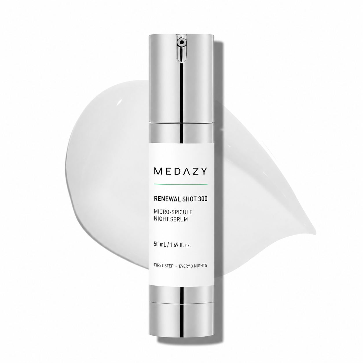 MEDAZY Renewal Shot 300 micro-spicule night serum 50 mL product bottle