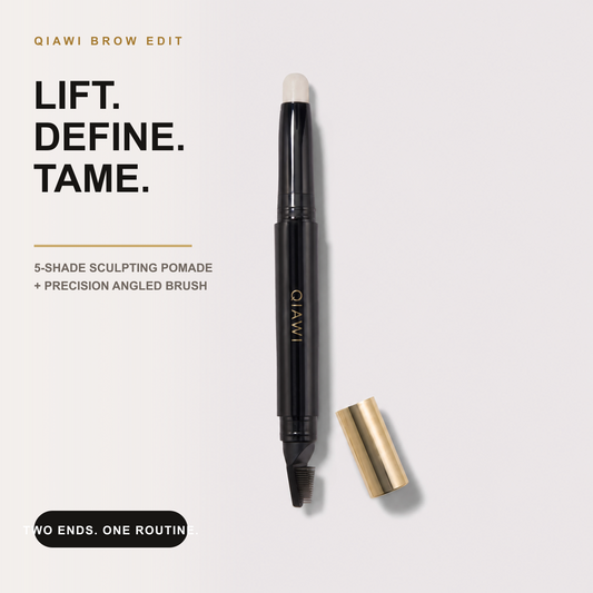QIAWI five-shade brow lifting pomade and angled brush hero image