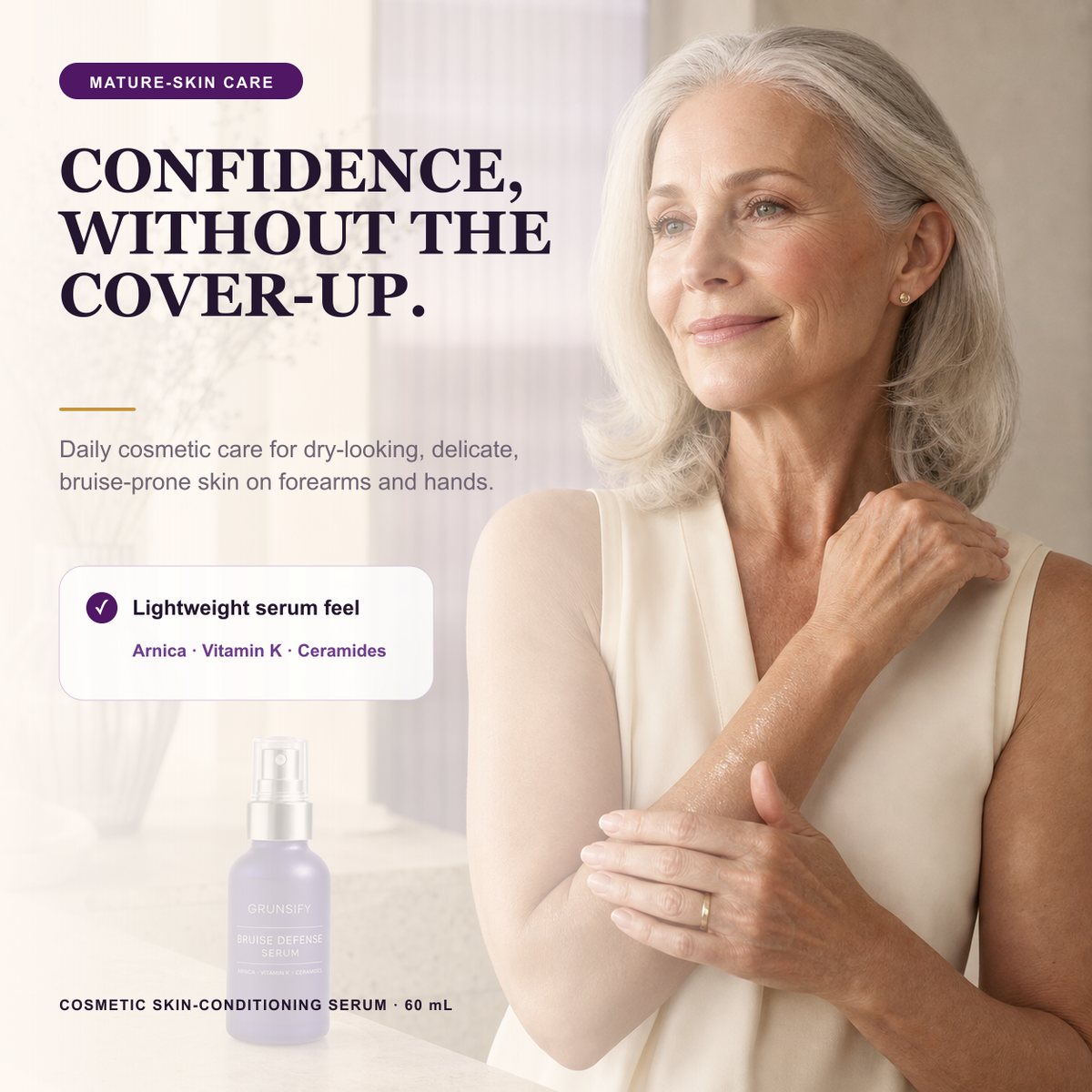 GRUNSIFY mature skin appearance care serum for forearms and hands