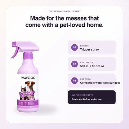 Pawzioo ready-to-use trigger spray — 500 ml for compatible water-safe surfaces
