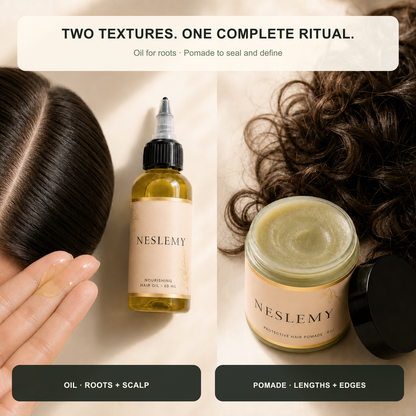NESLEMY oil for roots and pomade for lengths and edges