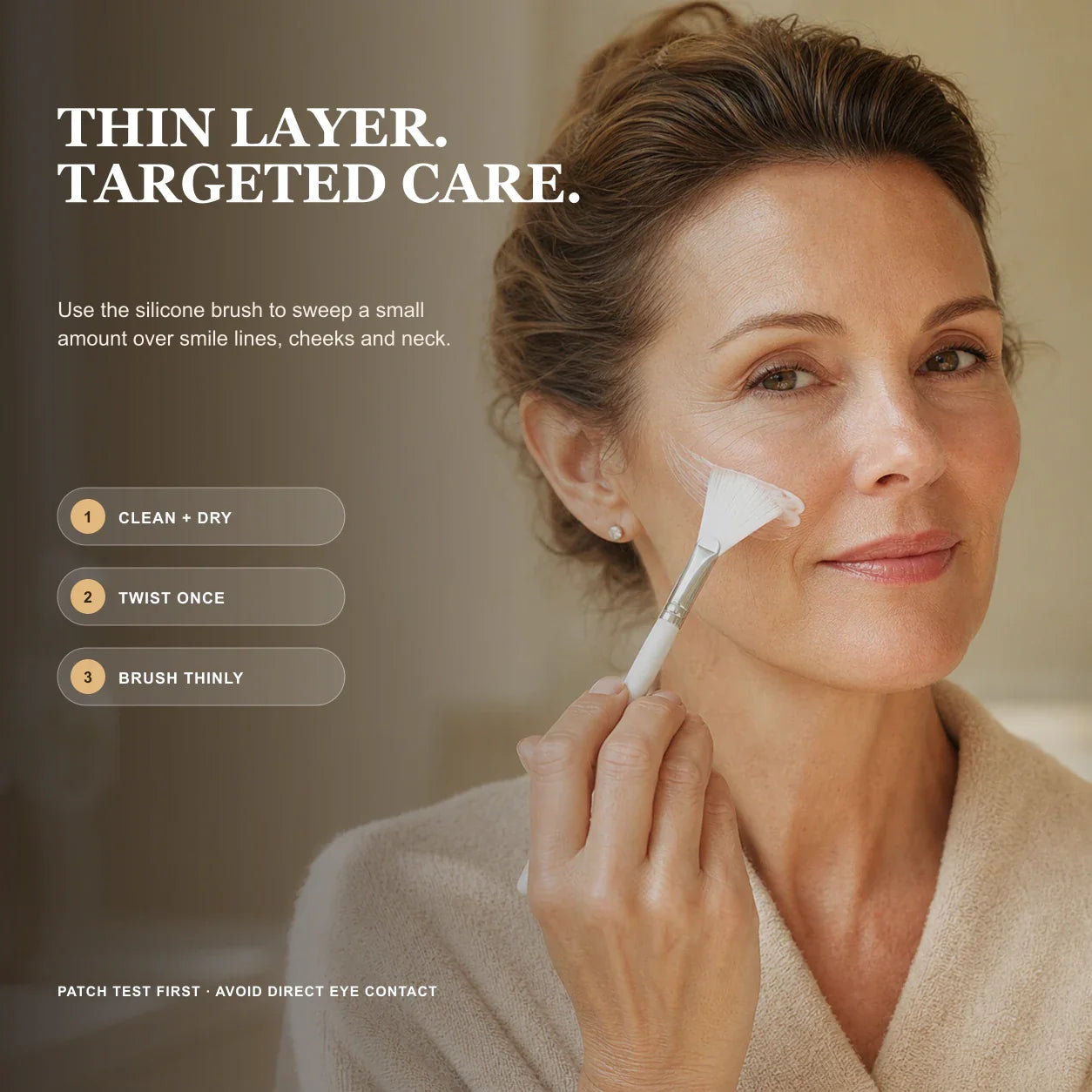 How to apply ALISANDA White Truffle Lift Cream with silicone brush