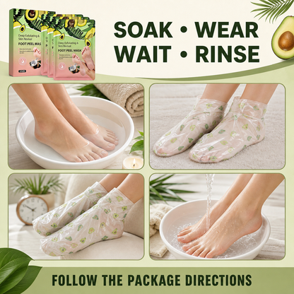 Foot peel mask soak wear wait and rinse directions