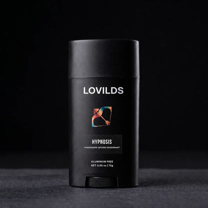 LOVILDS Hypnosis pheromone-infused deodorant premium black studio packshot