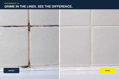 Before and after tile grout cleaning result