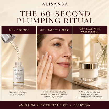 Three step Volufiline plumping ampoule application ritual