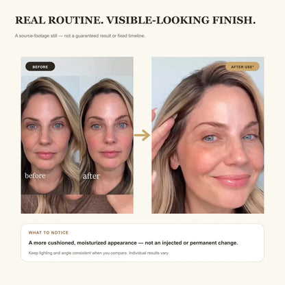 Source-footage before and after-use appearance comparison