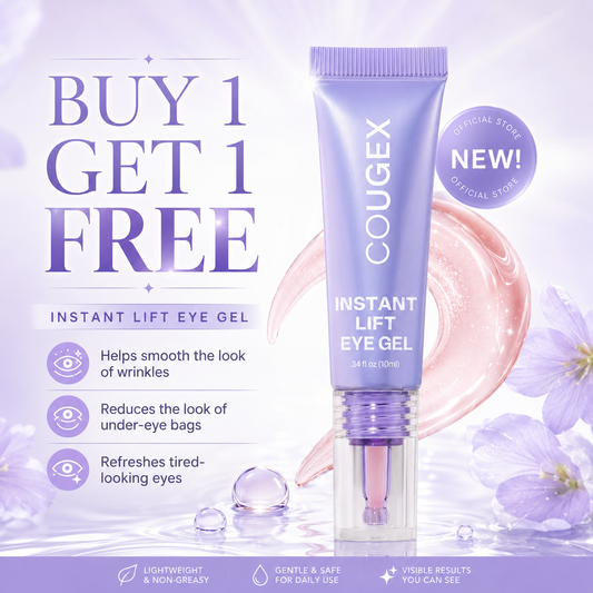 ✨ COUGEX Instant Lift Eye Gel – Smooth Wrinkles & Reduce the Look of Under-Eye Bags 👁️💜