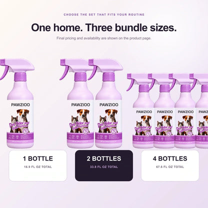 Pawzioo one, two and four bottle bundle options