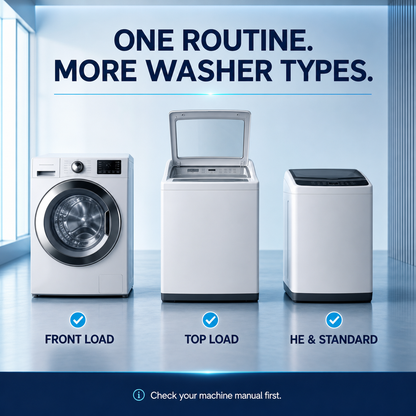 Front-load top-load and HE standard washer compatibility guide
