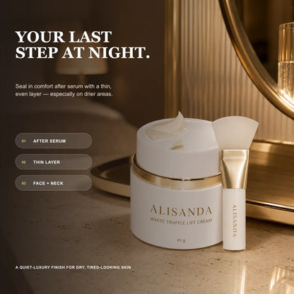 ALISANDA White Truffle Lift Cream evening skincare ritual
