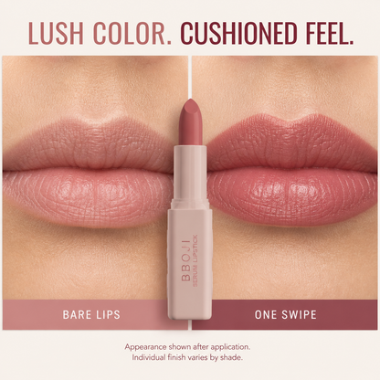 Bare lips and one swipe cosmetic appearance comparison