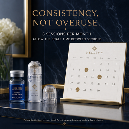 Three-session monthly NESLEMY routine calendar