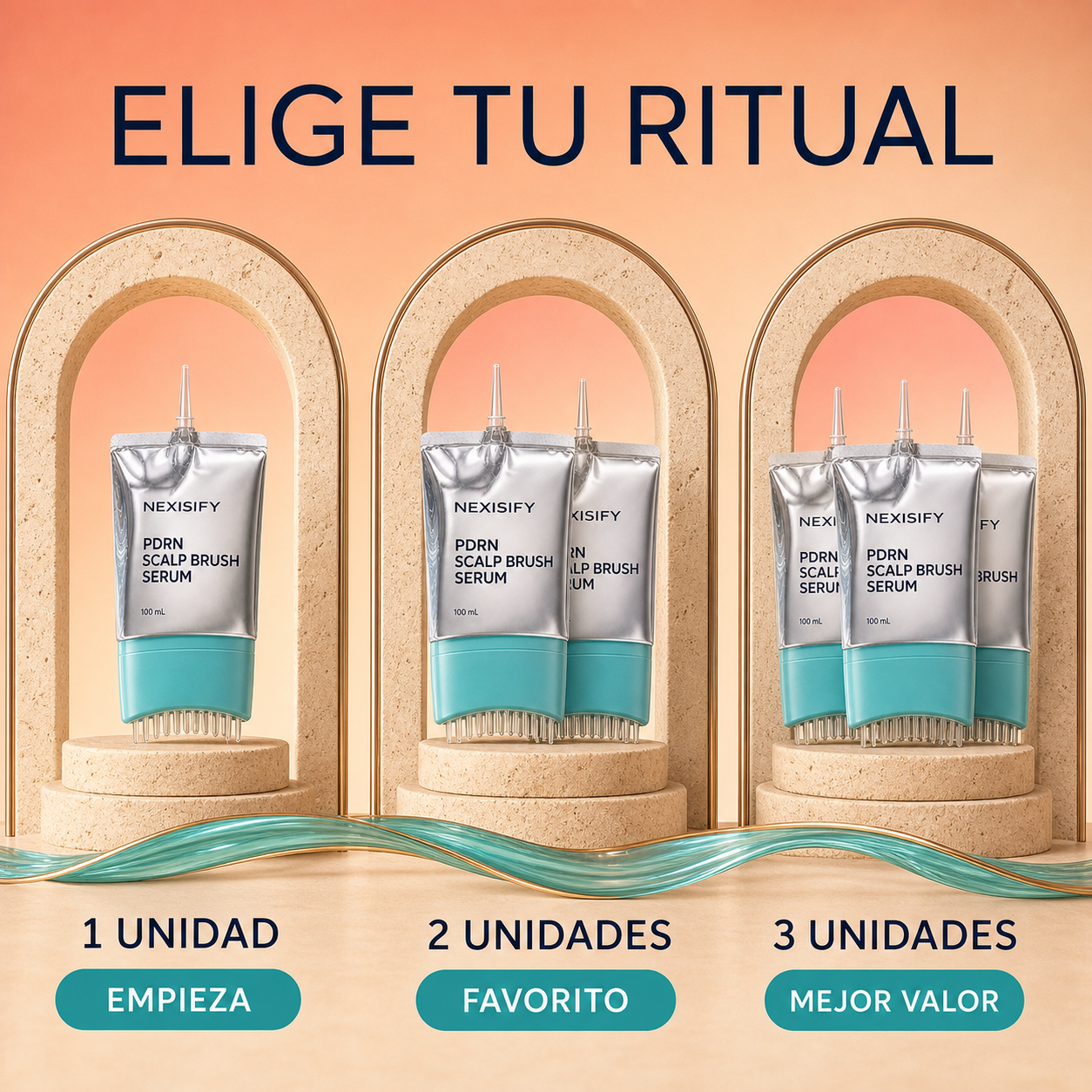 Paquetes NEXISIFY de uno dos y tres sobres