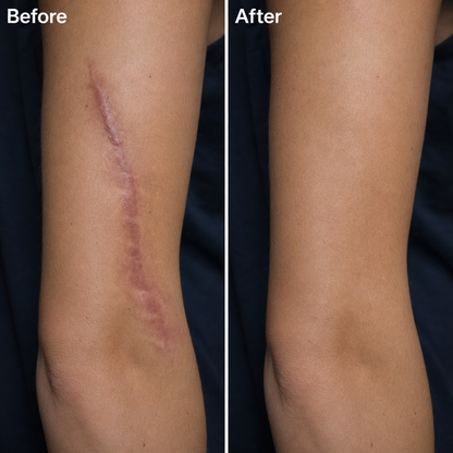 Source-provided scar appearance comparison on the arm
