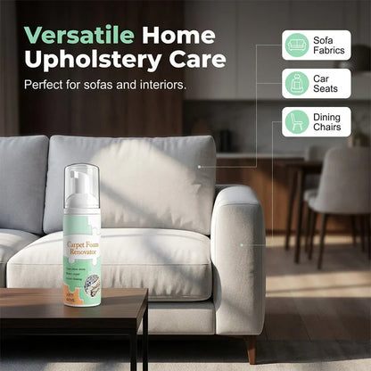 Targeted foam care for compatible sofa and upholstery fabric