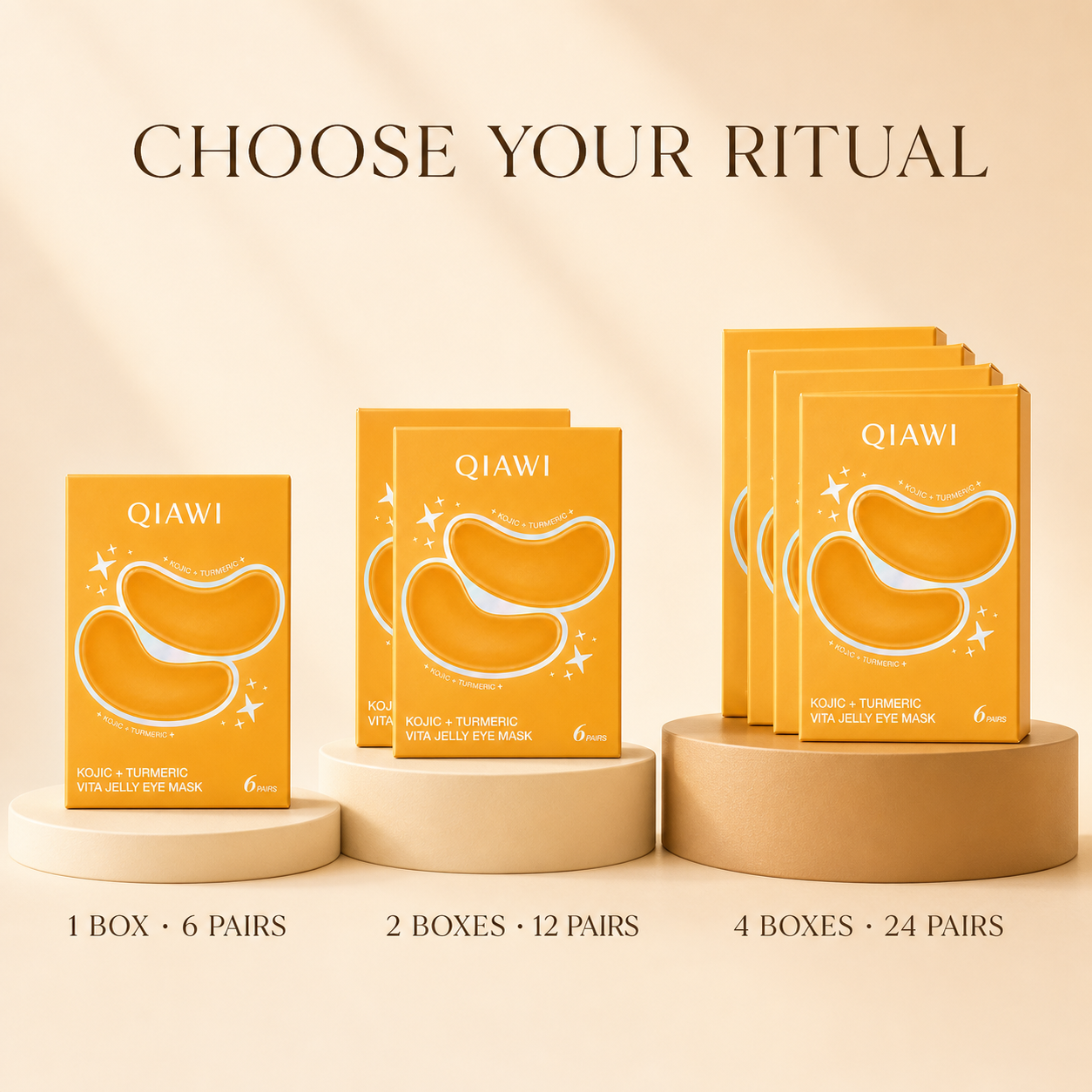 QIAWI Vita Jelly Eye Mask 1-box 2-box and 4-box bundles