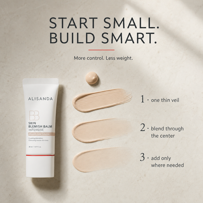 ALISANDA BB cream thin layer buildable coverage guide