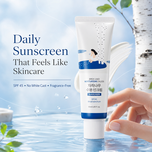 Birch Juice Moisturizing UV Lock Sunscreen SPF45 | Lightweight, Hydrating & No White Cast
