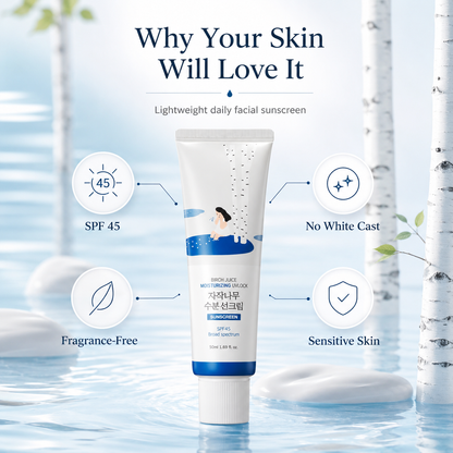 Birch Juice Moisturizing UV Lock Sunscreen SPF45 | Lightweight, Hydrating & No White Cast