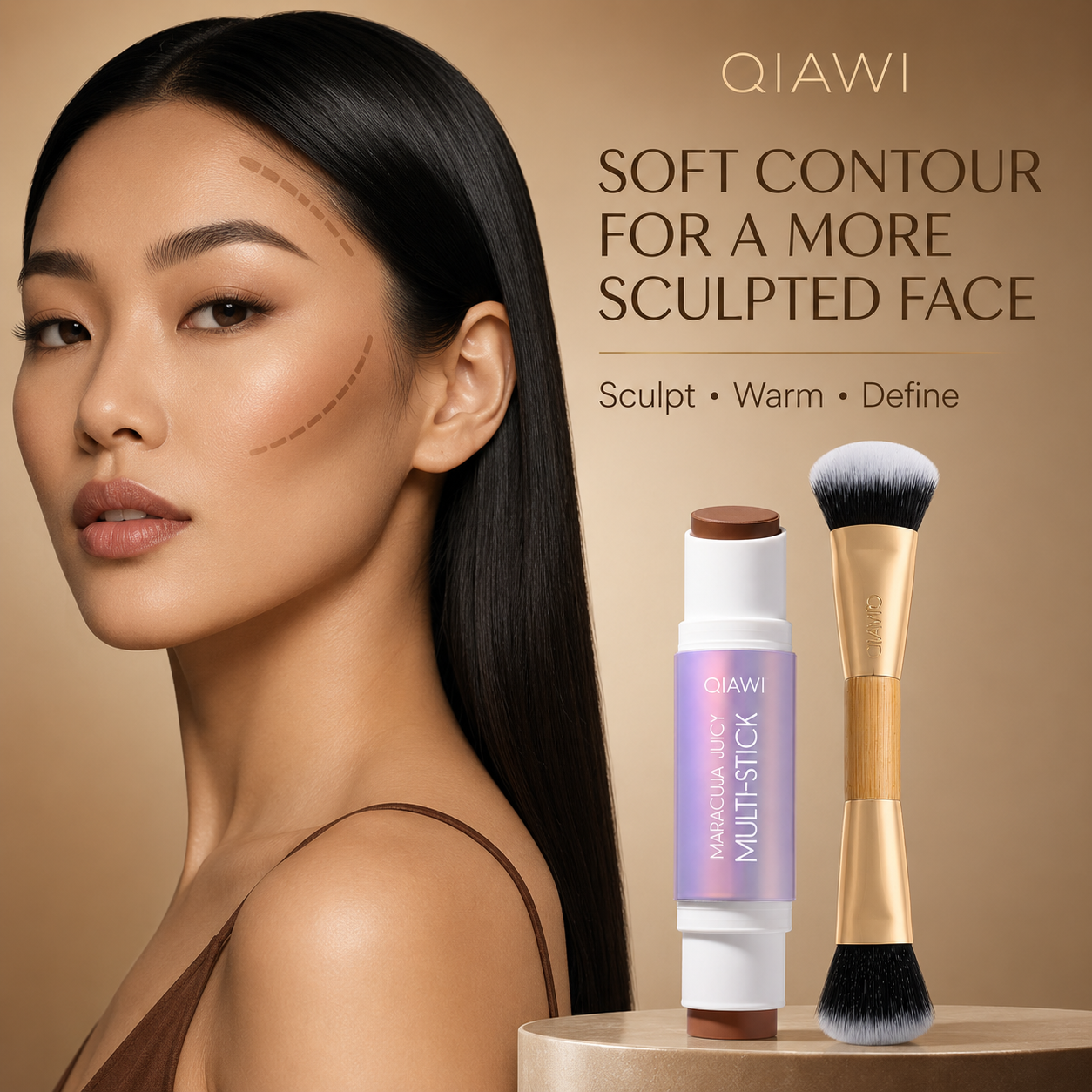 QIAWI™ Maracuja Juicy Multi-Stick Duo Set with Free Blending Brush