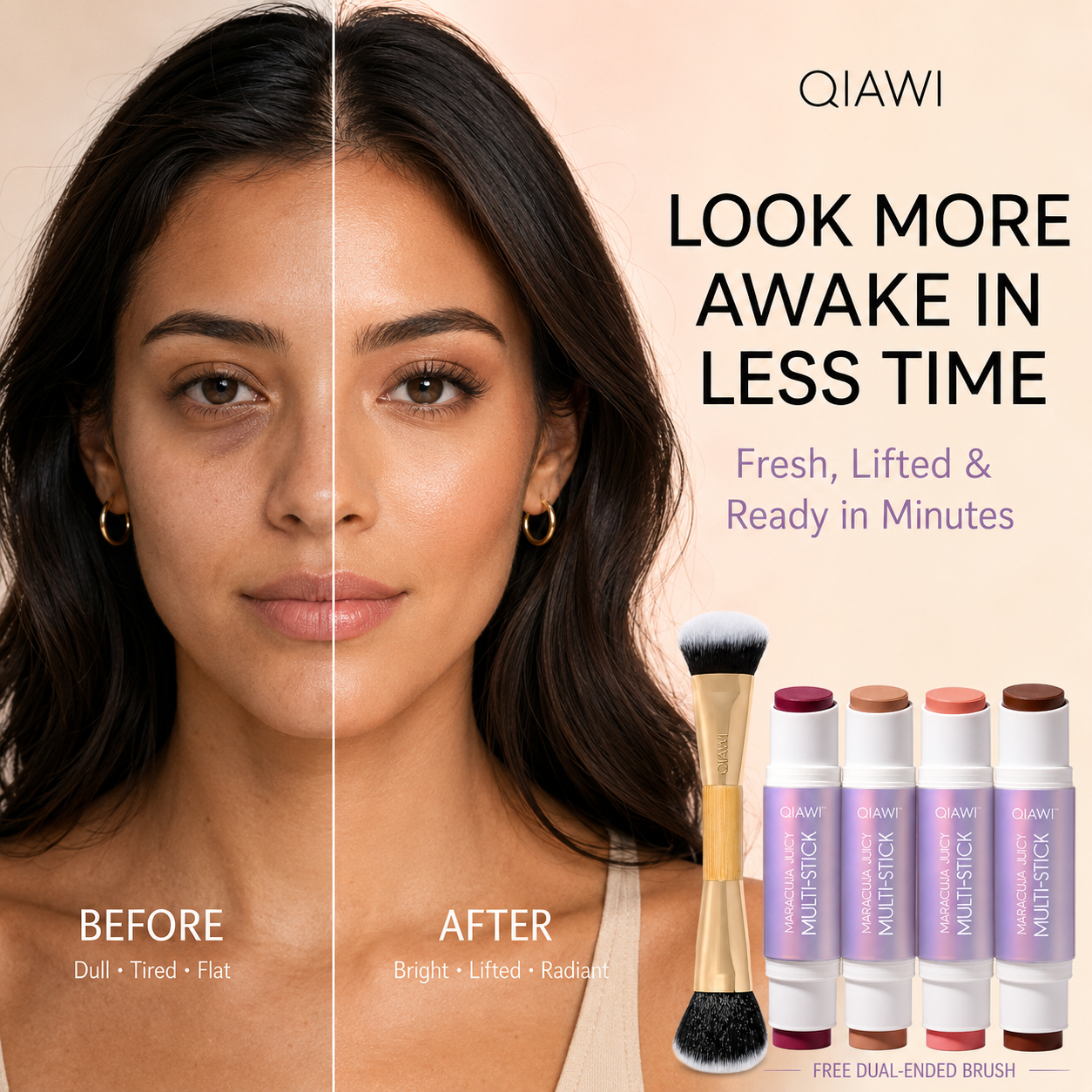 QIAWI™ Maracuja Juicy Multi-Stick Duo Set with Free Blending Brush