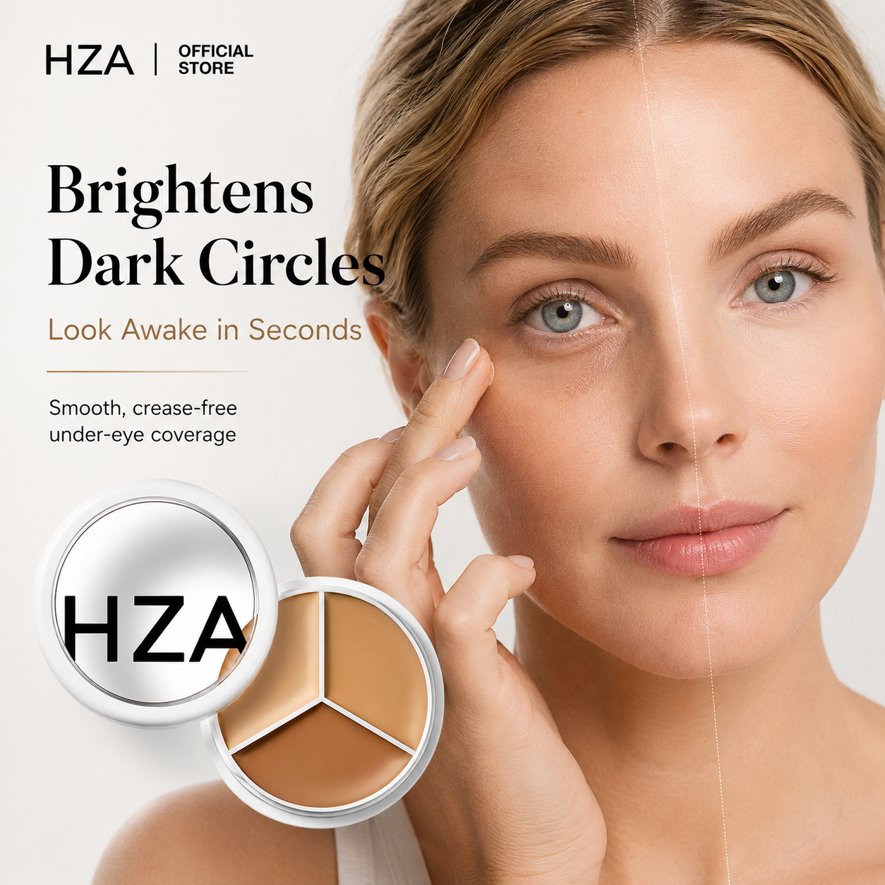 HZA 3-Color Concealer Cream Palette