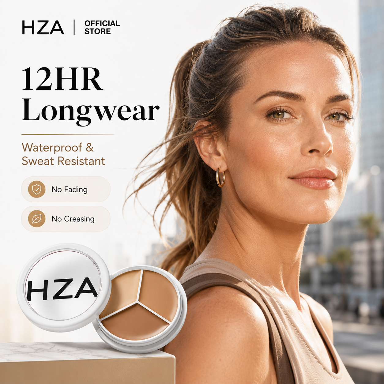 HZA 3-Color Concealer Cream Palette