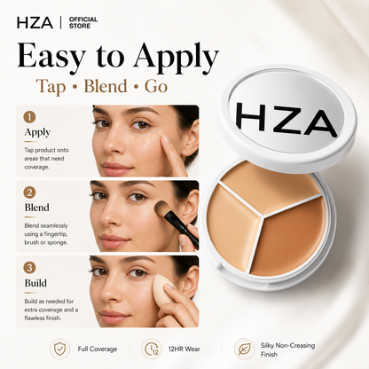 HZA 3-Color Concealer Cream Palette