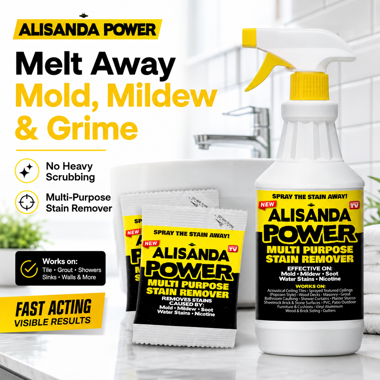 Alisanda Power Multi-Purpose Stain Remover Landing Page