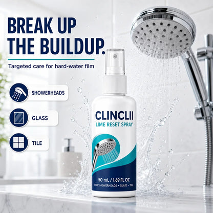 CLINCLII Lime Reset Spray 50 mL for showerheads glass and tile