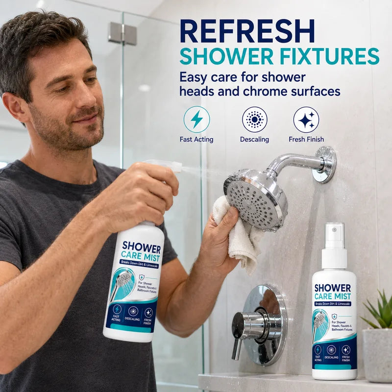 Targeted limescale spray application to a chrome showerhead