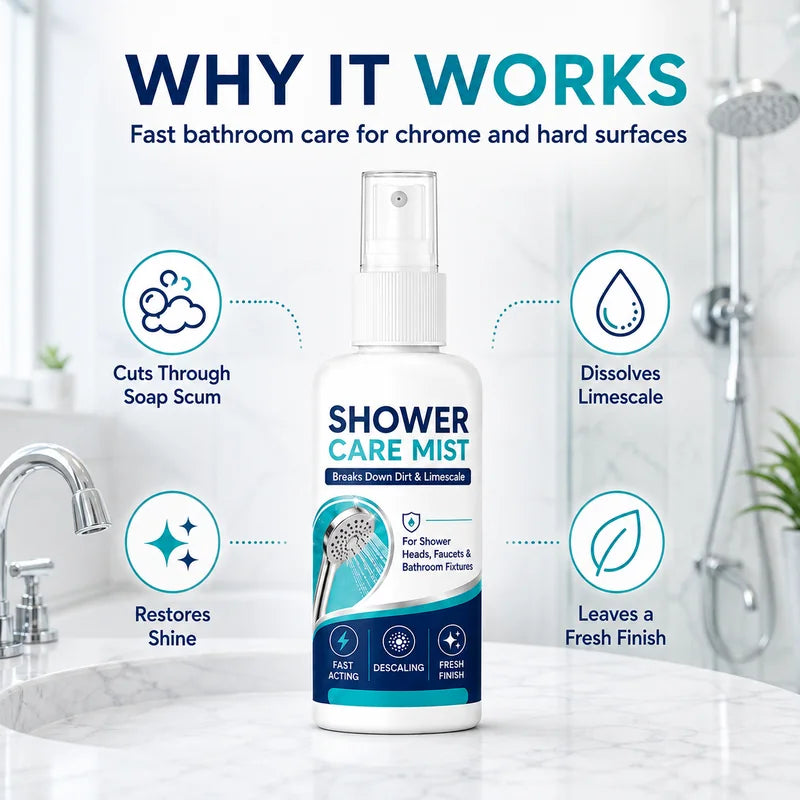 Four focused roles of a targeted bathroom limescale spray