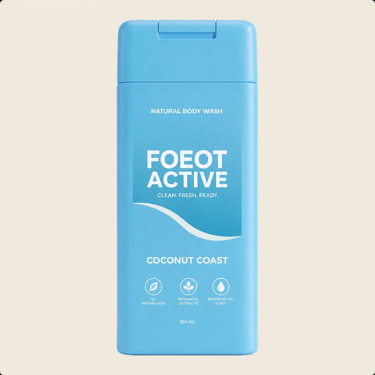 FOEOT ACTIVE Coconut Coast natural body wash 350 mL