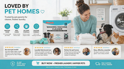 🔥Enjoy 49% OFF today--Washing Machine Cleaner Tablets – Deep Clean Washer Odors, Residue & Pet Hair Buildup