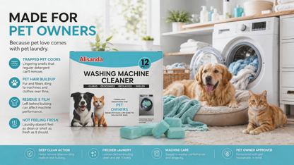 🔥Enjoy 49% OFF today--Washing Machine Cleaner Tablets – Deep Clean Washer Odors, Residue & Pet Hair Buildup